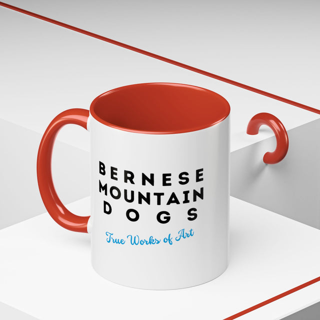 Bernese Mountain Dogs Coffee Cup,4-Panel Pop Art Mug,Berner Sennen Lover,Bernese Mom,Berner Dad,Dog Lover Gift,Bernese Mountain Dog Gift