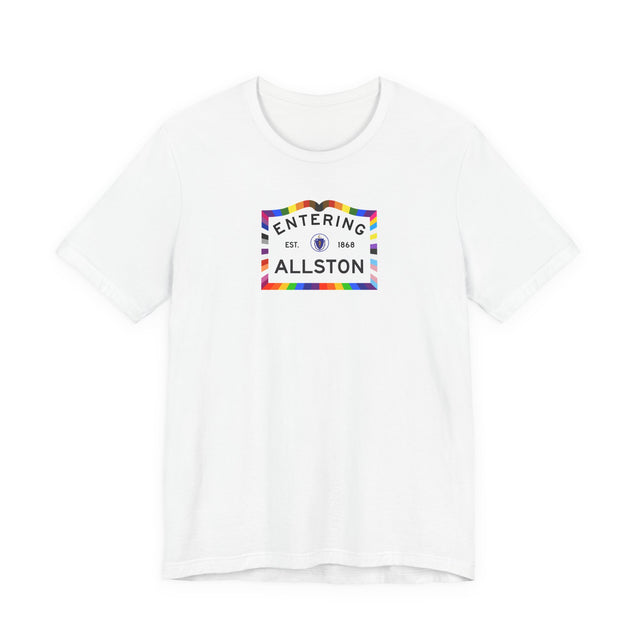 Allston Massachusetts Sign Pride T-shirt, Rainbow Shirt