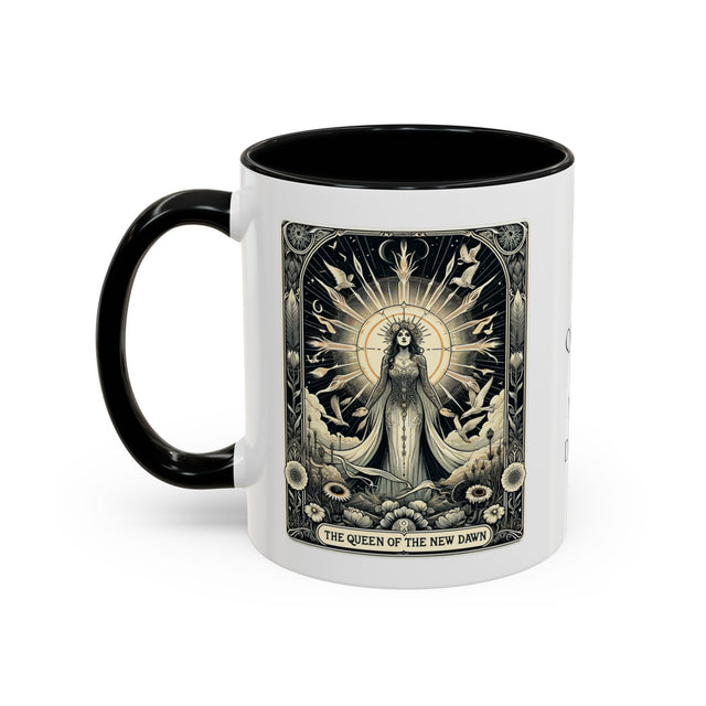 Queen of the New Dawn,Tarot card mug,Mothers Day Gift,Tarot Reader Gift,Witchy cup,Mystical Cards cup,Celestial Astrology,Gift for her