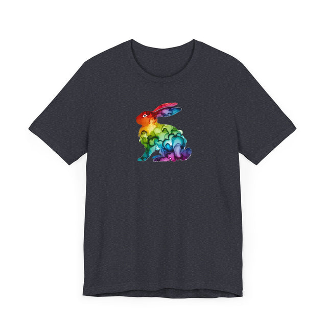 Rainbow Rabbit Alcohol Ink T-shirt, Bunny Shirt,Hare,Pride Shirt,Animal Lover T shirt, LGBTQ+, BGLT
