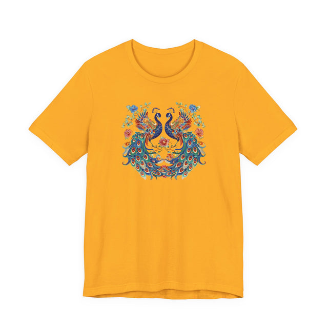 Peacock Phoenix T-shirt, Bird Lover Top, Peacock Tee