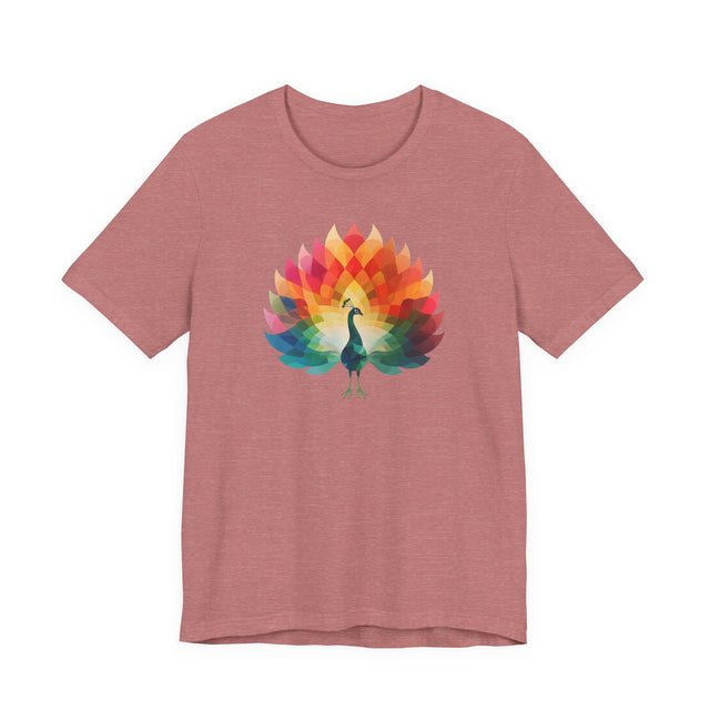 Rainbow Peacock T-shirt,Pride Shirt, Pride Parade Top, Rainbow Animals,LGBTQ+ Tee, Nonbinary, Gay, Lesbian, Bisexual, Trans, BGLT, LBGT, Enby, Pansexual
