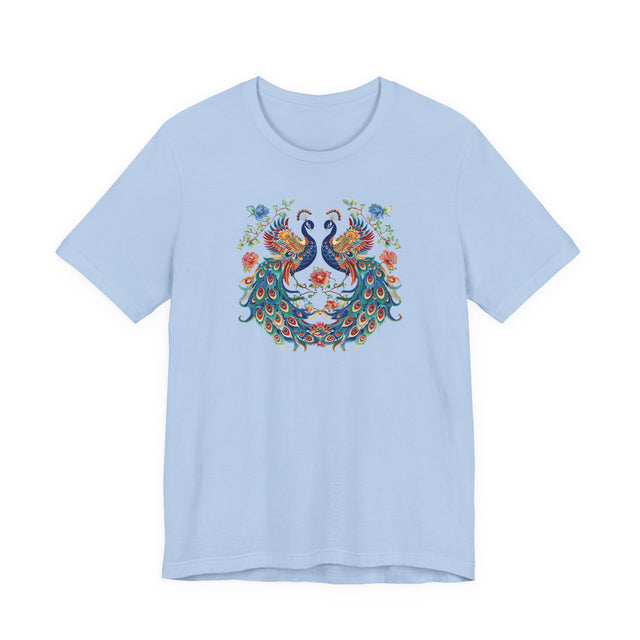 Peacock Phoenix T-shirt, Bird Lover Top, Peacock Tee