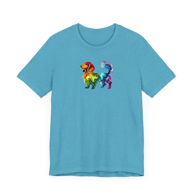Rainbow Dachshund T-shirt,Pride Shirt,Dog Lover Top,Rainbow Animals,LGBTQ+ Tee, Weiner Dog gift, Doxie Owner