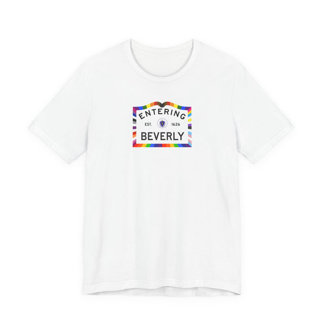 Beverly Massachusetts Sign, Pride T-shirt, Rainbow Shirt