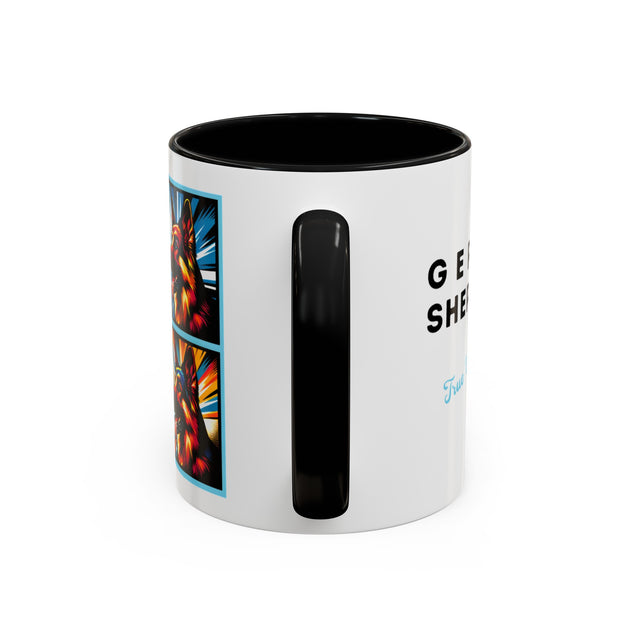 German Shepherd Dog Mug,4-Panel Pop Art Mug,German Shepherd Lover,GSD Mom,GSD Dad,Dog Lover Gift,Alsatian Gift,German Shedder