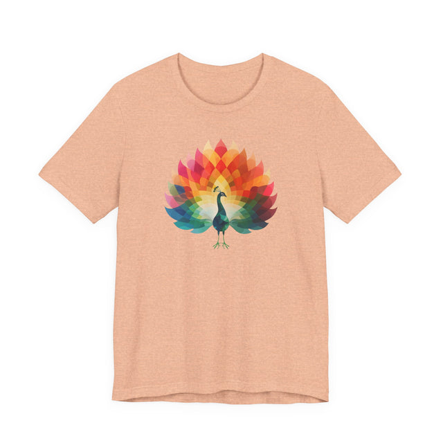 Rainbow Peacock T-shirt,Pride Shirt, Pride Parade Top, Rainbow Animals,LGBTQ+ Tee, Nonbinary, Gay, Lesbian, Bisexual, Trans, BGLT, LBGT, Enby, Pansexual