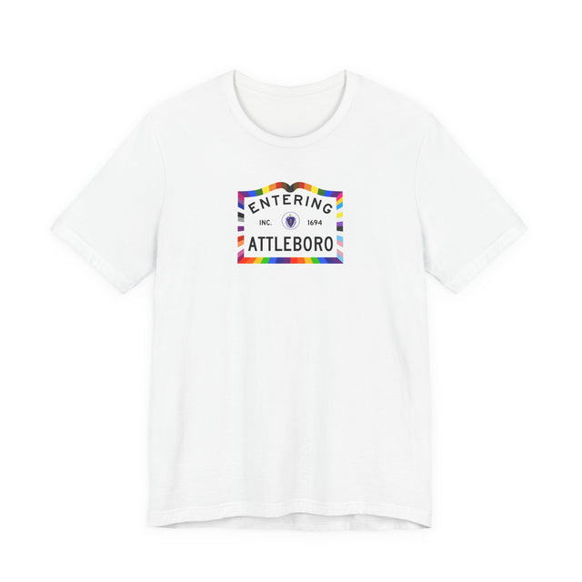 Attleboro Massachusetts Sign Pride T-shirt, Rainbow Shirt