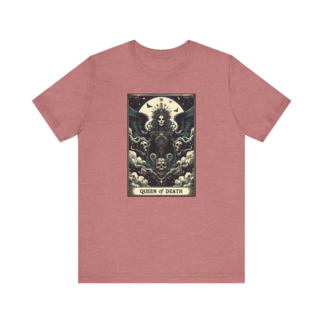 Queen of Death,Tarot card shirt,Witchy Shirt,Mystical Cards Tee,Celestial Astrology,Tarot Lover Gift,Goth tee,Witchy Celestial Clothing