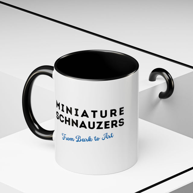 White Miniature Schnauzer Coffee Cup,4-Panel Pop Art Mug,Miniature Schnauzer Lover,Mini Schnauzer Mom,Mini Schnauzer Dad,Dog Lover Gift