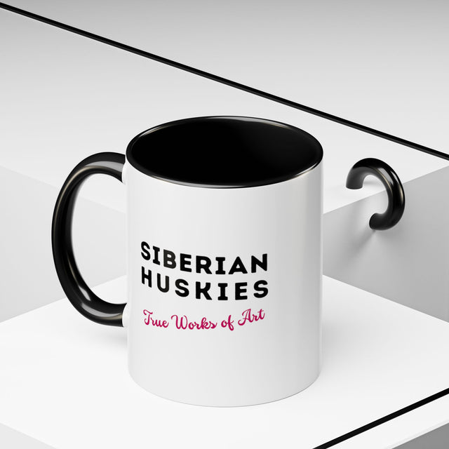 Siberian Huskies Coffee Cup,4-Panel Pop Art Mug,Husky Lover,Husky Mom,Sibe Dad,Dog Lover Gift,Siberian Husky Gift