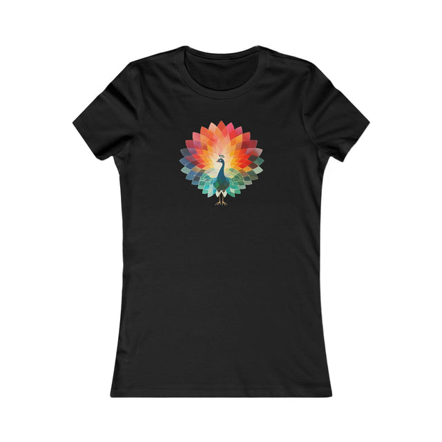 Rainbow Peacock T-shirt,Women's Favorite Tee,Pride Shirt, Pride Parade Top, Rainbow Animals,LGBTQ+ Tee
