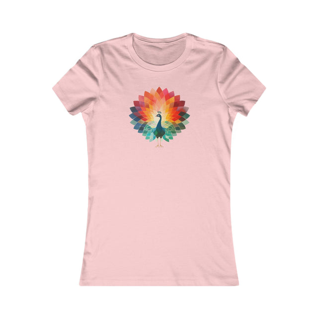 Rainbow Peacock T-shirt,Women's Favorite Tee,Pride Shirt, Pride Parade Top, Rainbow Animals,LGBTQ+ Tee