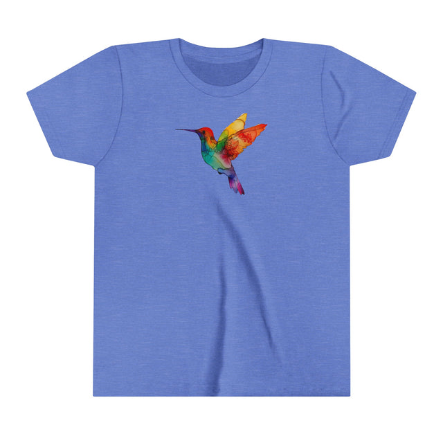 Rainbow Hummingbird T-shirt,Pride Shirt,Bird Lover Top,Rainbow Animals,LGBTQ+ Tee,Queer,Gay,Lesbian,Bisexual,Trans,Youth Size