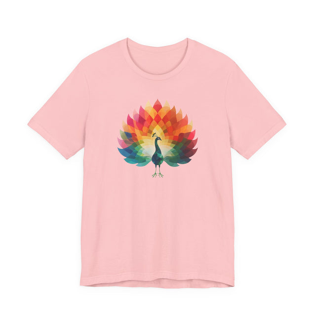 Rainbow Peacock T-shirt,Pride Shirt, Pride Parade Top, Rainbow Animals,LGBTQ+ Tee, Nonbinary, Gay, Lesbian, Bisexual, Trans, BGLT, LBGT, Enby, Pansexual