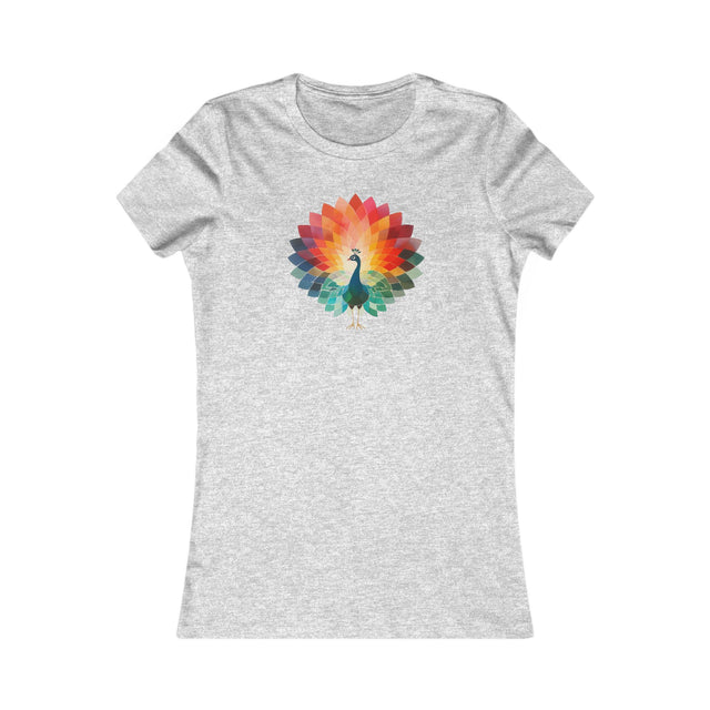 Rainbow Peacock T-shirt,Women's Favorite Tee,Pride Shirt, Pride Parade Top, Rainbow Animals,LGBTQ+ Tee