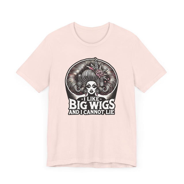 I Like Big Wigs And I Cannot Lie Drag T-shirt, LGBTQ+ Tee, Drag Fan Gift