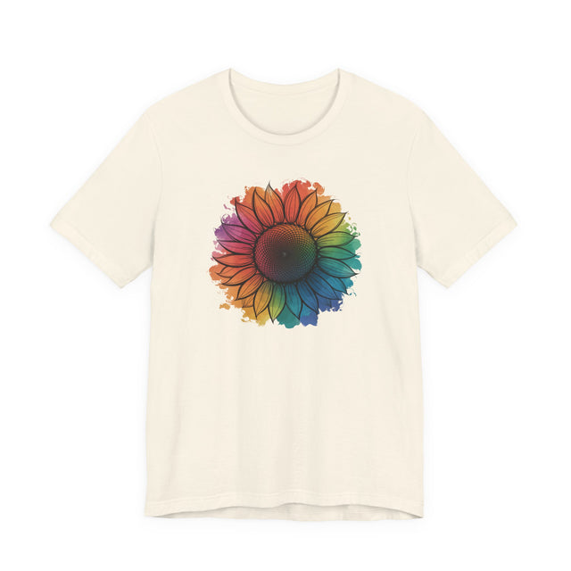 Rainbow Sunflower Watercolor T-shirt, Pride Shirt, Gardening Tee, Nature Lover, LGBTQ, Gardener, Rainbow Flower, Queer, Florist