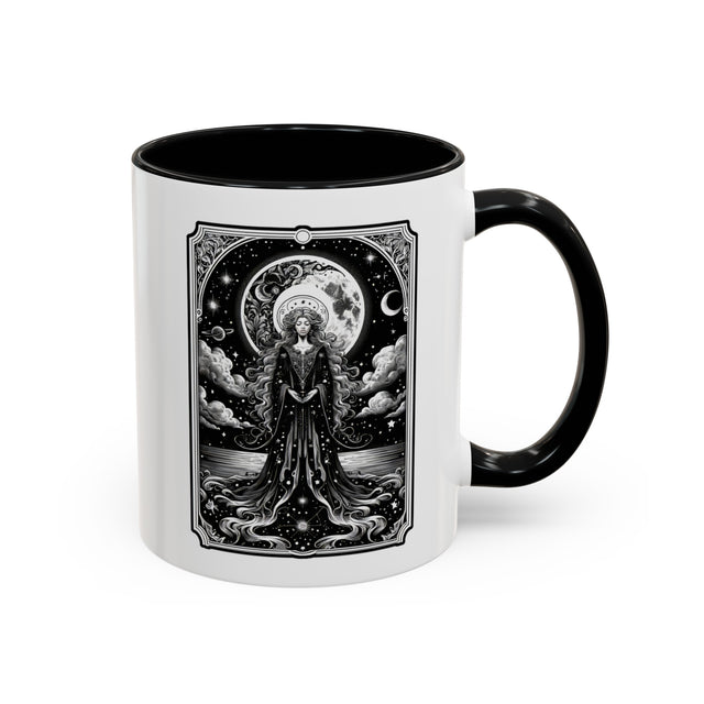 Queen of the Night Sky,Tarot card mug,Mother's Day Gift,Tarot lover Gift,Witchy Cup,Mystical Cards Mug,Celestial Astrology,Gift for her