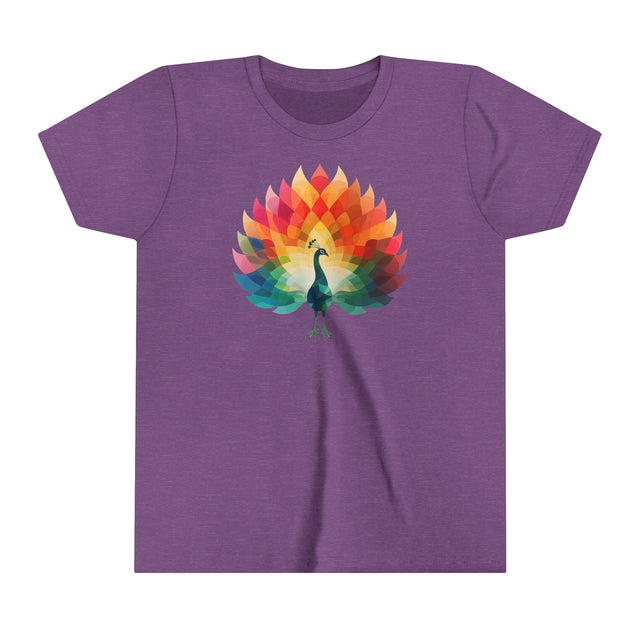 Rainbow Peacock T-shirt, Kids size, Youth Size