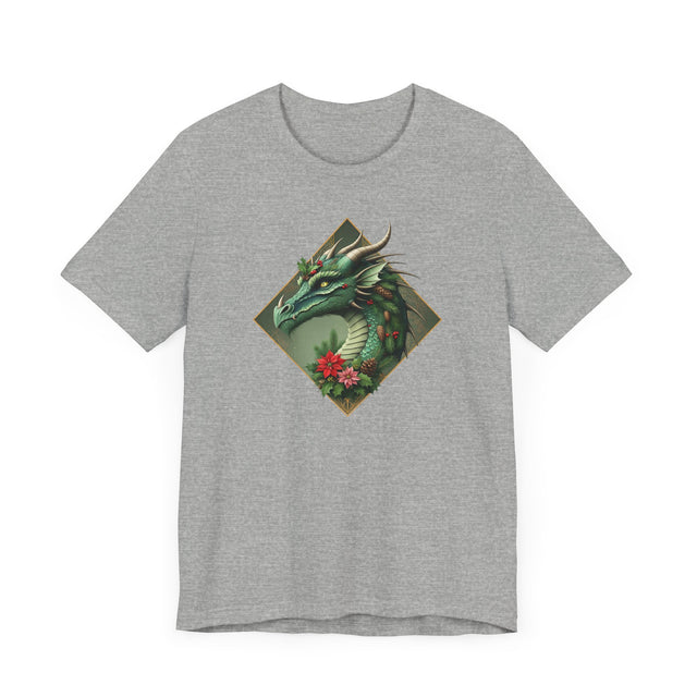 Christmas Green Dragon T-shirt, Yuletide Shirt