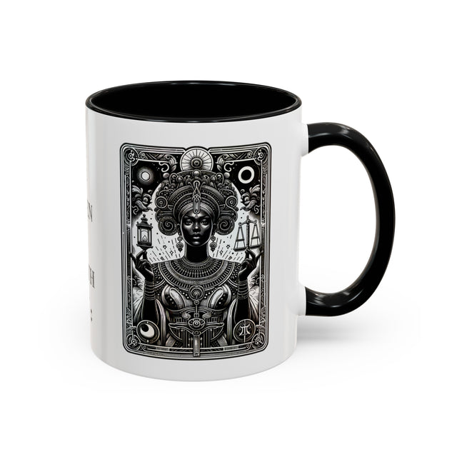 Queen of Truth,Tarot card mug,Mother's Day Gift,Tarot Reader Gift,African Queen mug,Mystical Cards Cup,Celestial Astrology,Gift for her