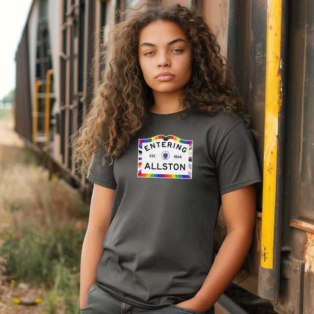 Allston Massachusetts Sign Pride T-shirt, Rainbow Shirt