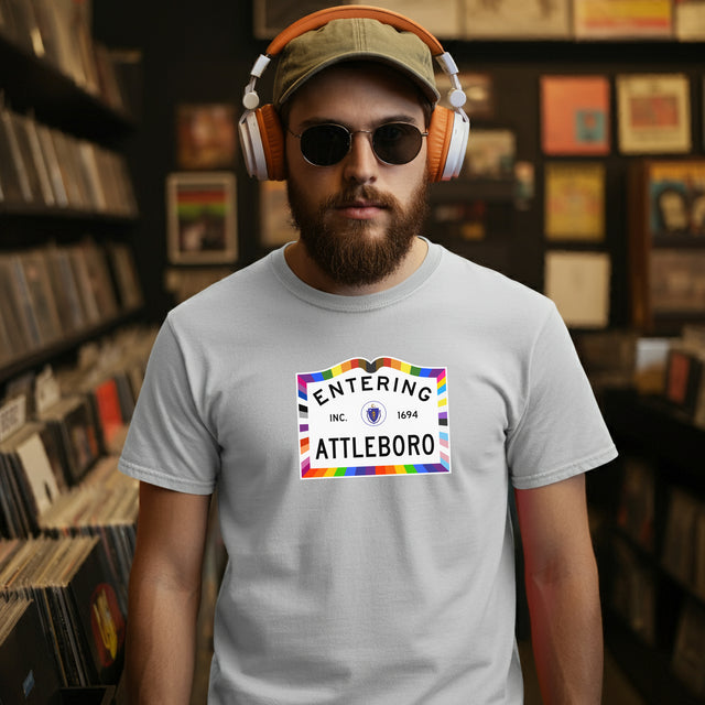 Attleboro Massachusetts Sign Pride T-shirt, Rainbow Shirt