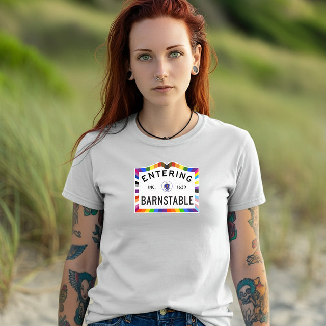 Barnstable Massachusetts Sign Pride T-shirt, Rainbow Shirt