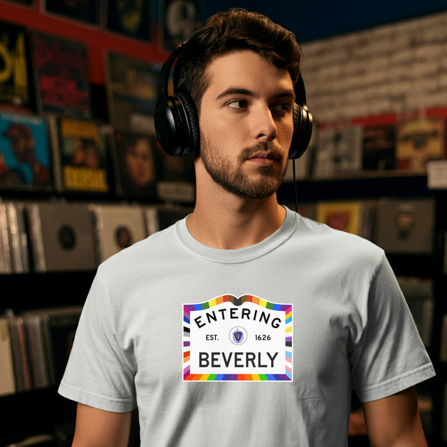 Beverly Massachusetts Sign, Pride T-shirt, Rainbow Shirt