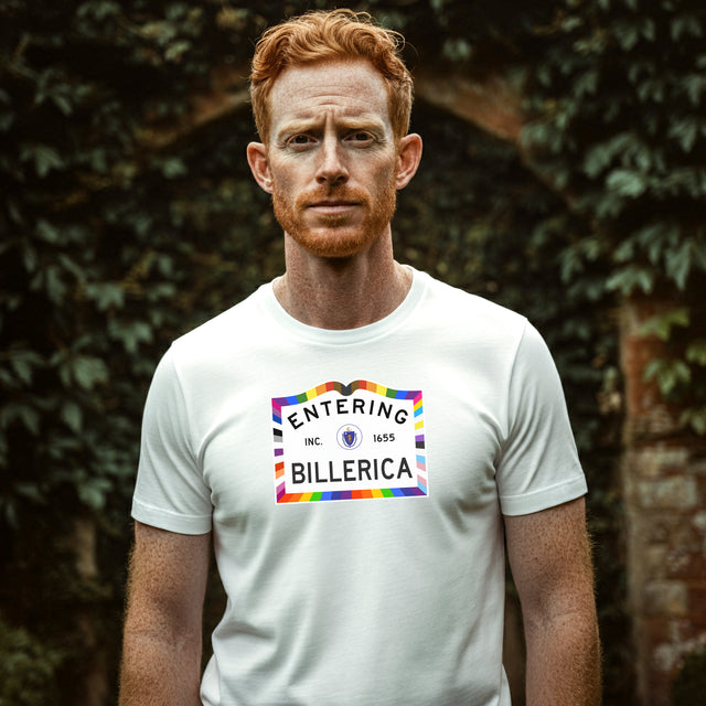 Billerica Massachusetts Sign, Pride T-shirt, Rainbow Shirt