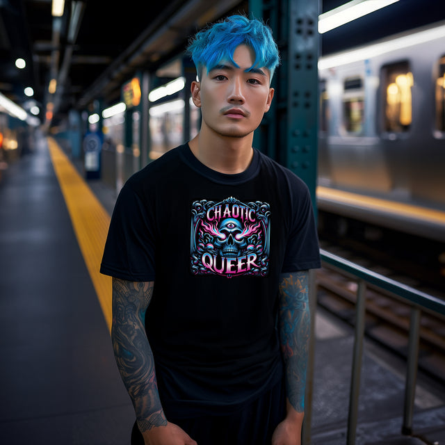 Chaotic Queer Shirt,Pride T-Shirt,Pride Parade T shirt, LGBTQ+ Tee,Nonbinary,Gay,Lesbian,Bisexual,Trans,BGLT,LBGT,Radical Fairies,Queer Goth