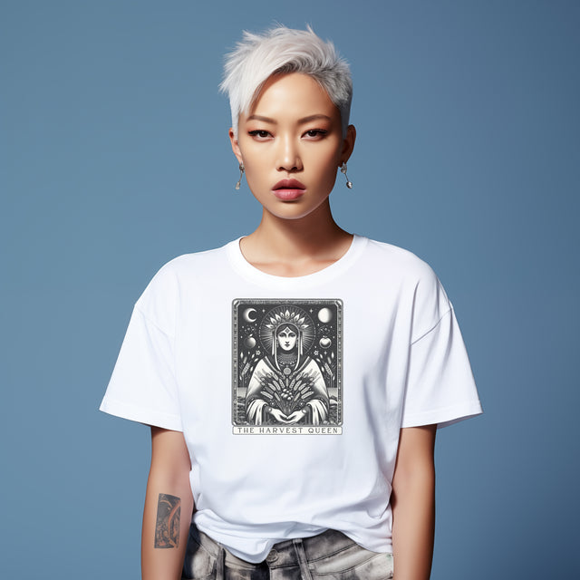 Harvest Queen,Tarot card shirt,Mother's Day Gift,Tarot Reader Gift,Gardening Shirt,Mystical Cards Tee,Gardener Shirt,Gift for her,Fall shirt