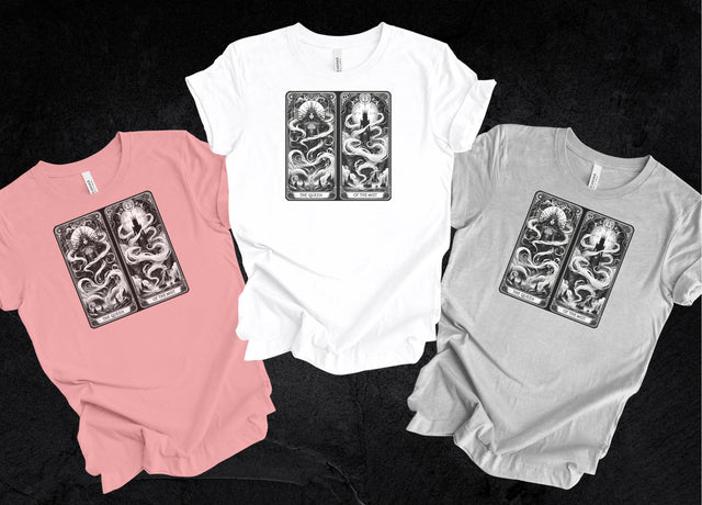 Queen of Mist,Tarot card shirt,Mothers Day Gift,Tarot Reader Gift,Witchy Shirt,Mystical Cards Tee,Celestial Astrology,Gift for her,Goth Tee