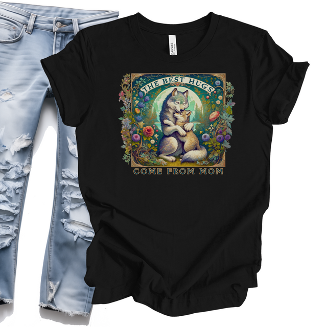 Wolf T-shirt,Mothers Day Gift,Cute Mama Tee,Mom Life,Baby Shower Gift, Mama and Baby Shirt,New Mom Gift,Mom Hug Shirt,Gift For Wife,For her