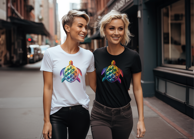 Rainbow Turtle T-shirt, Pride Shirt, LBGT, Sea Turtle T shirt, LGBTQ+ Ally Tee, Nonbinary, Gay, Lesbian, Bisexual, Trans, Queer, BGLT, Ocean