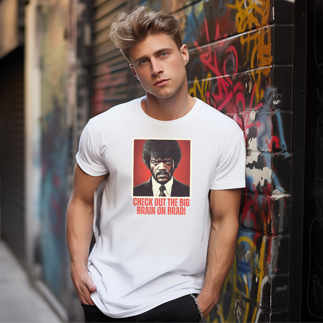 Check out the big brain on Brad! Tshirt, Movie Quote Tshirt