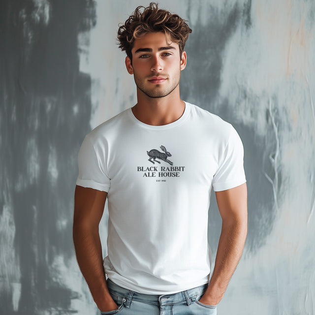 Black Rabbit Ale house tee, Midnight Hare, Pub inspired art
