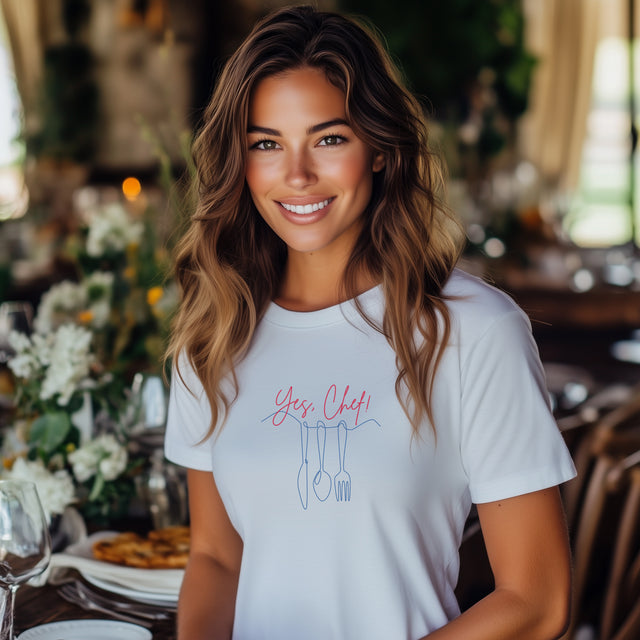 Yes Chef Tshirt, Culinary Tshirt, Chef shirt, Baker Shirt, Food Lover Shirt, Foodie, Food Lover Gift, Chef Gift, Foodie Gift