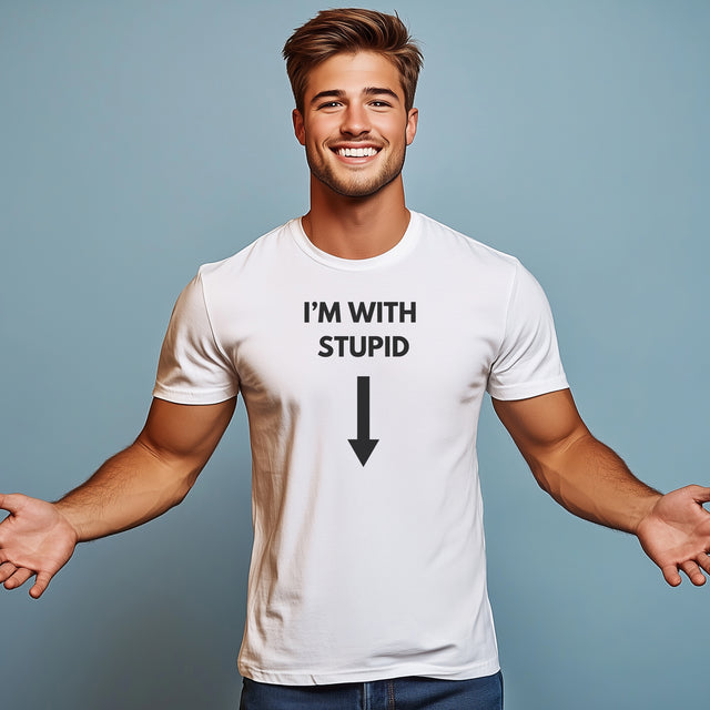 I'm with Stupid tshirt, Funny Tee, Inappropriate Tshirt, Funny Graphic Tee