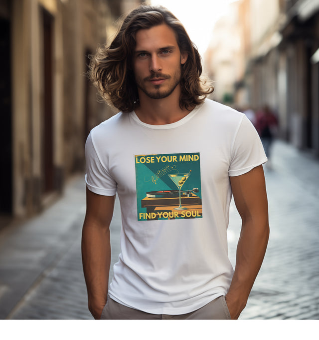 Lose Your Mind, Find Your Soul — Martini & Vinyl Tee