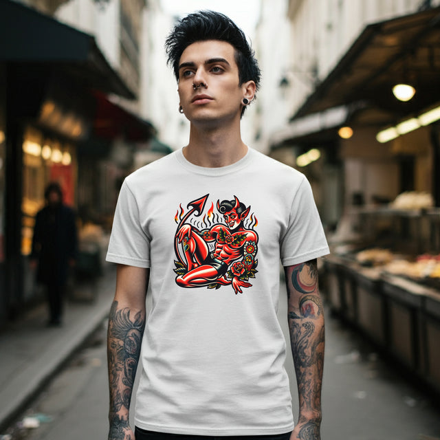 Handsome Devil T-shirt, Flash Tattoo Style Shirt