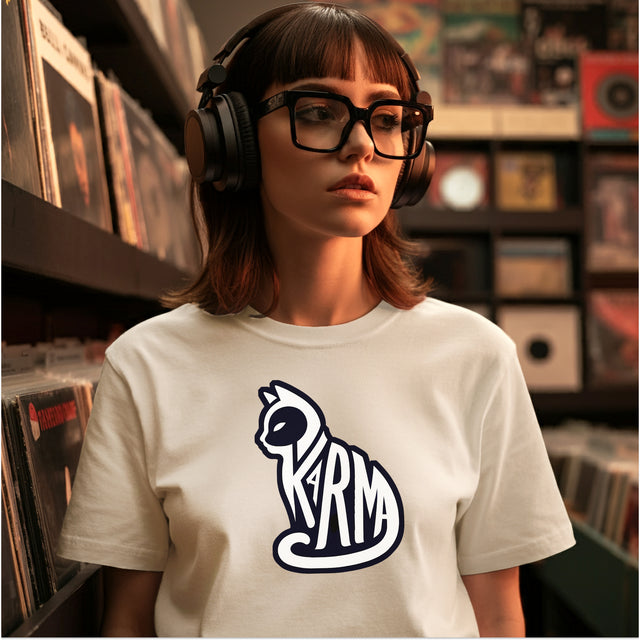 Karma Cat Top, Cute Cat Shirt, Cat Lover Tee