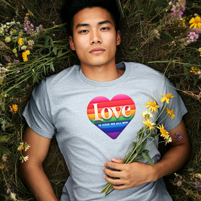 Love Is How We All Win T-shirt, Pride Heart Shirt, Rainbow Heart T-shirt