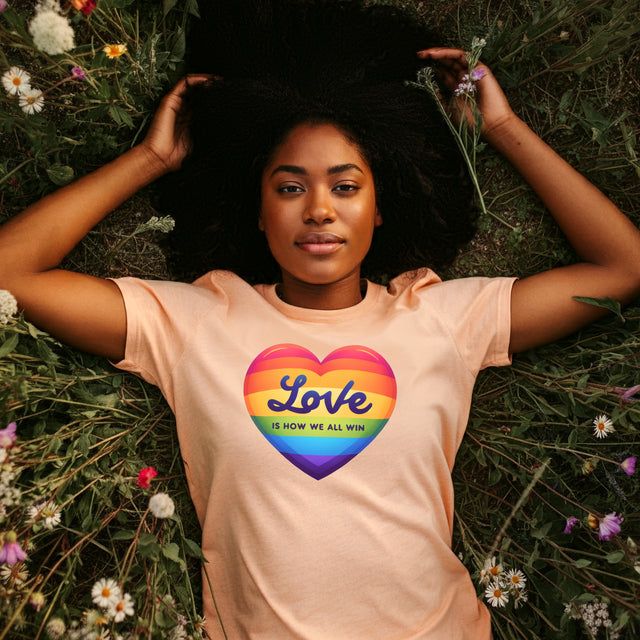 Love Is How We All Win T-shirt, Pride Heart Shirt, Rainbow Heart T-shirt