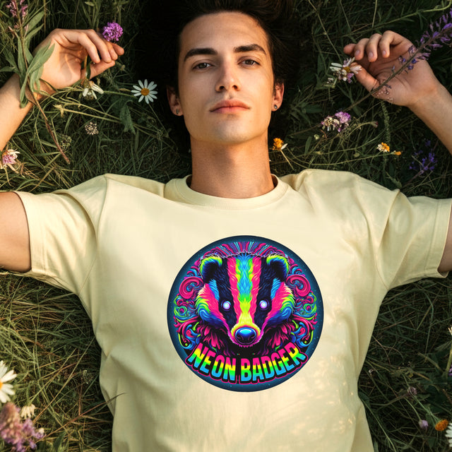 Neon Badger T-shirt, Badger Tee