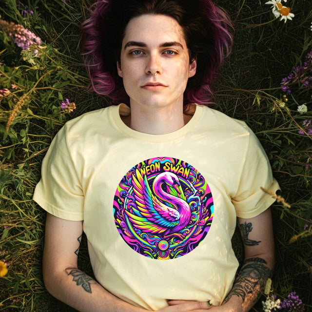 Neon Swan T-shirt, Swan Tee, Bird Lover