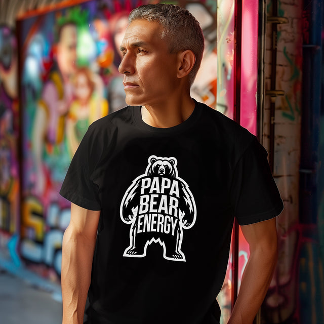 Papa Bear Energy T-shirt, Animal Lover T shirt, Big Bear