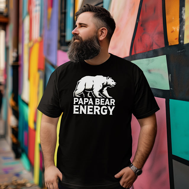 Papa Bear Energy T-shirt, Animal Lover T shirt, Big Bear