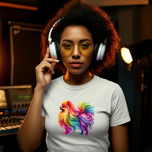 Rainbow Pomeranian T-shirt,Pride Shirt,Dog Lover Top,Rainbow Animals,LGBTQ+ Tee, Pomeranian Owner